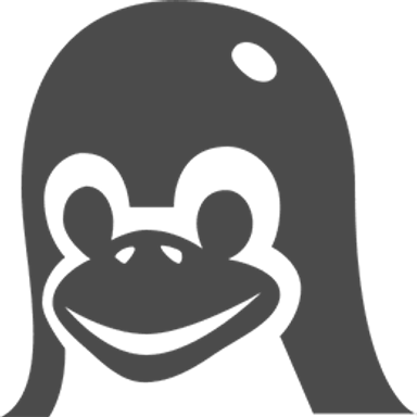 Laptop with Linux logo