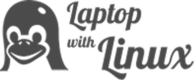 Laptop with Linux logo